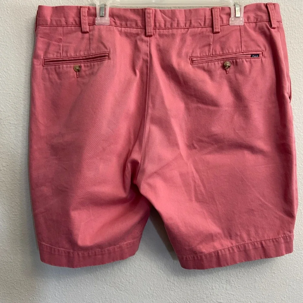 Polo Ralph Lauren Mens 38 Pink Chino Shorts Cotton Classic Fit 9‎ Inseam Preppy
